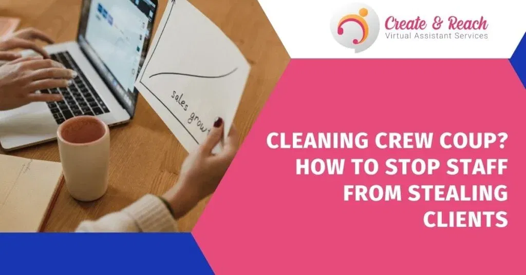 Laptop and coffee cup on a desk with a person holding paper. Text reads,