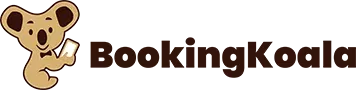 Logo of BookTokKoala featuring a stylized koala holding a book, embodying the charm akin to a virtual assistant. The brand name appears in brown text, highlighting its supportive role much like a general virtual assistant, always ready to lend a paw in organizing your literary adventures.