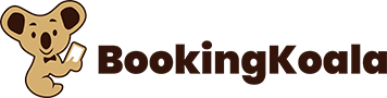Logo of BookTokKoala featuring a stylized koala holding a book, embodying the charm akin to a virtual assistant. The brand name appears in brown text, highlighting its supportive role much like a general virtual assistant, always ready to lend a paw in organizing your literary adventures.